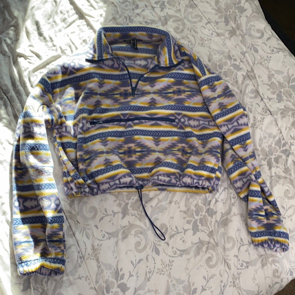 Forever 21 cropped quarter zip sweater